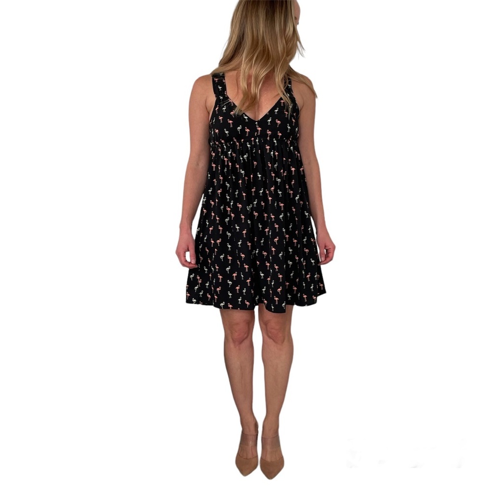 ROXY Pink Flamingo Open Back Love Seeker Dress, Color Black, Size XS